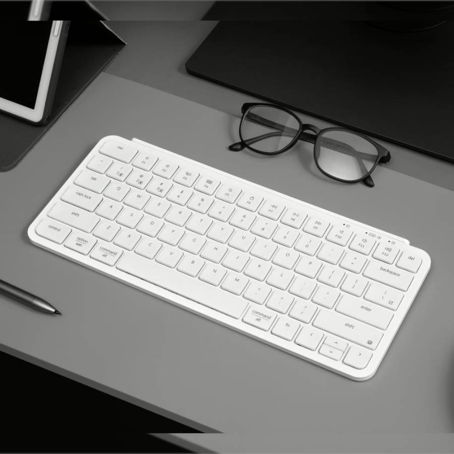 Keychron B1 Pro Ultra-Slim 75% Wireless Keyboard - Ivory White