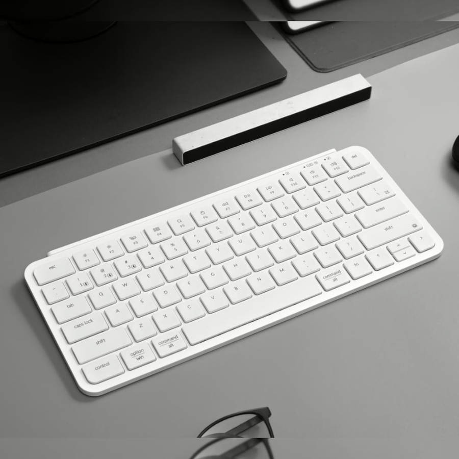 Keychron B1 Pro Ultra-Slim 75% Wireless Keyboard - Ivory White