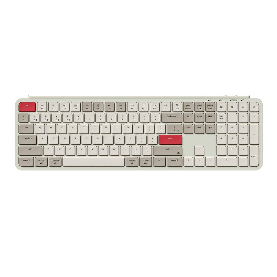 Keychron B6 Pro Ultra-Slim 100% Wireless Keyboard  Retro Red