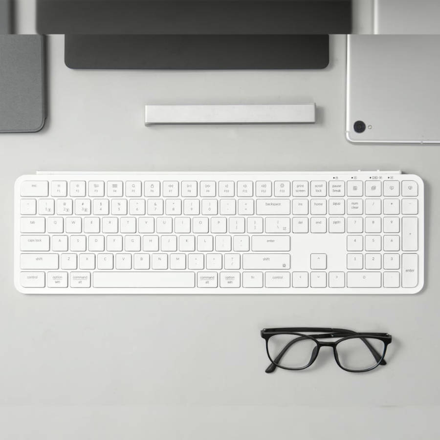 Keychron B6 Pro Ultra-Slim 100% Wireless Keyboard  Ivory White
