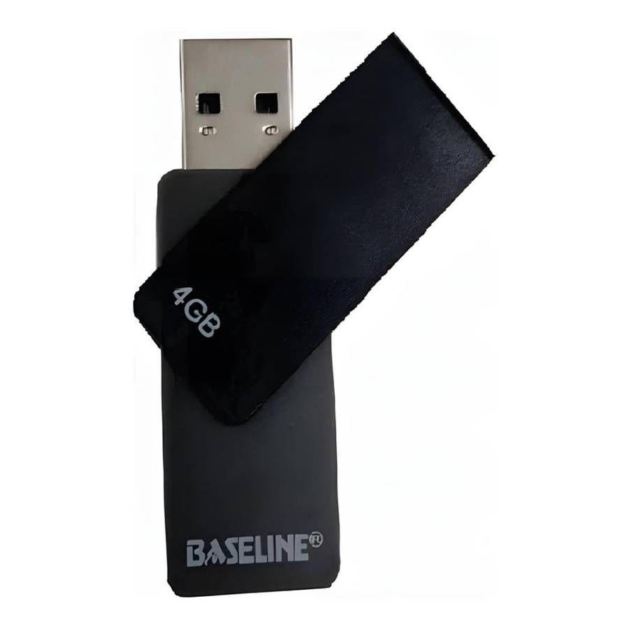 Baseline 4GB USB Type-A Flash Drive Black