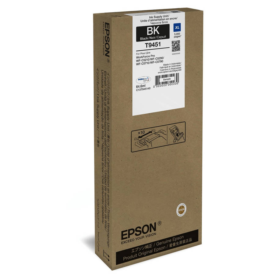 Epson XL Black Cartridges for the WorkForce Pro Series Printers C13T945140 - 5000 pages