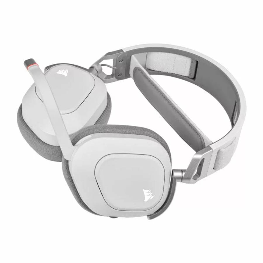 Corsair HS80 RGB Wireless Premium Gaming Headset with Spatial Audio White