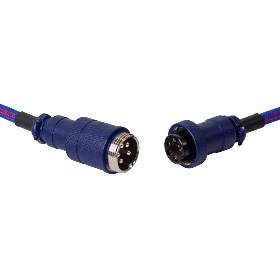 Keychron Premium Coiled Aviator USB Cable | Type-C + USB-A Adapter | Detachable Aviator Connector...