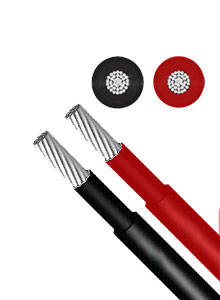 6mm2 single-core DC cable 2m - Pair