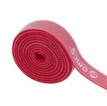 Orico 1m Hook and Loop Cable Tie - Red