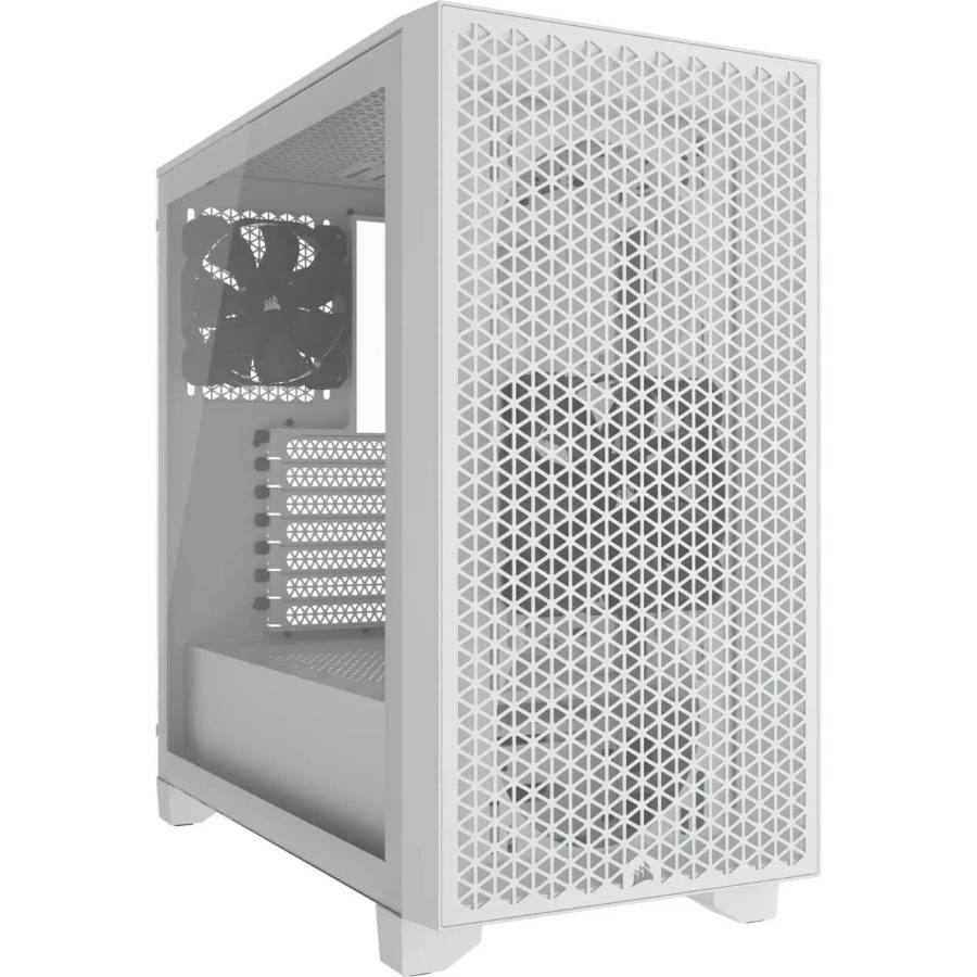 Corsair 3000D AirFlow Clear ATX Mid Tower PC Case - White