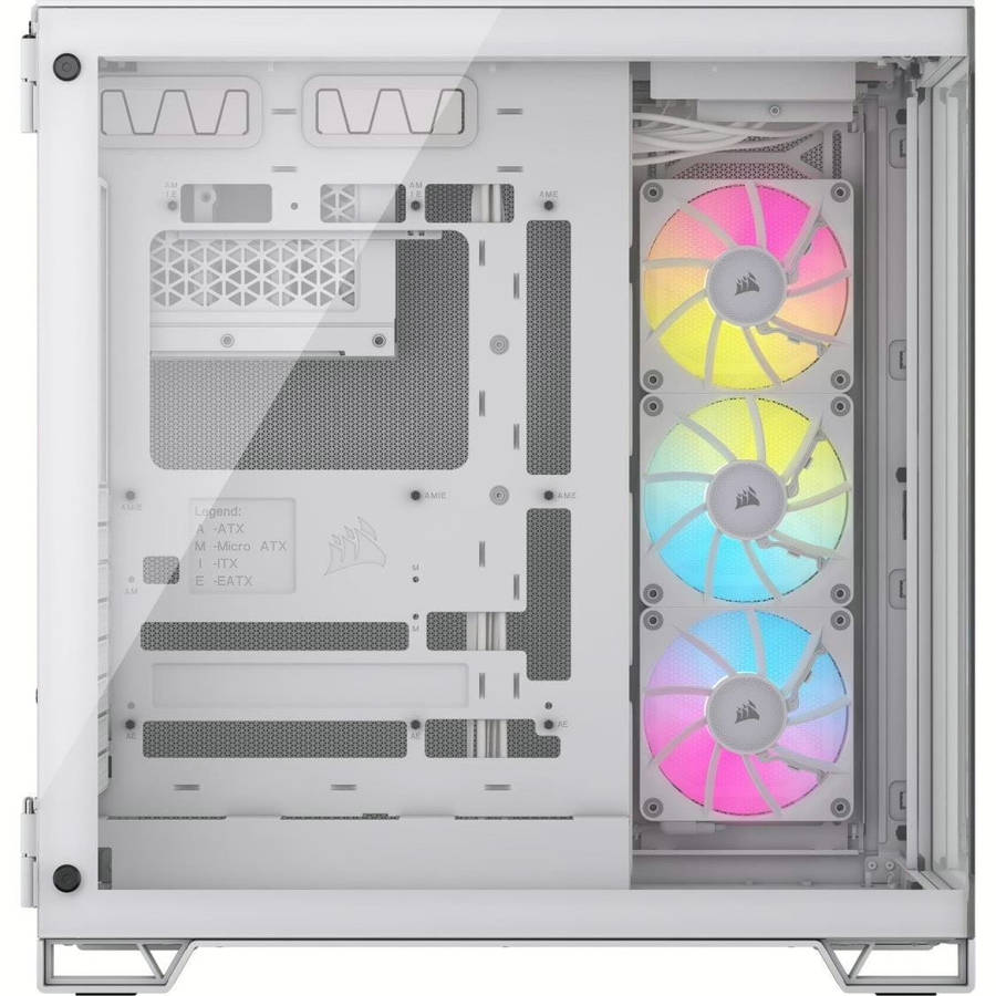 Corsair iCUE Link 6500X RGB Tempered Glass Steel ATX Mid-Tower Gaming PC Case - White