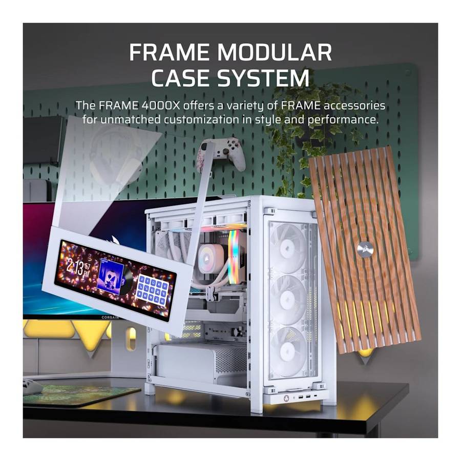Corsair FRAME 4000X RS Mid-Tower PC Case White