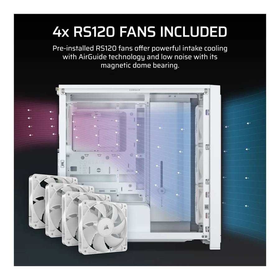 Corsair FRAME 4000X RS Mid-Tower PC Case White