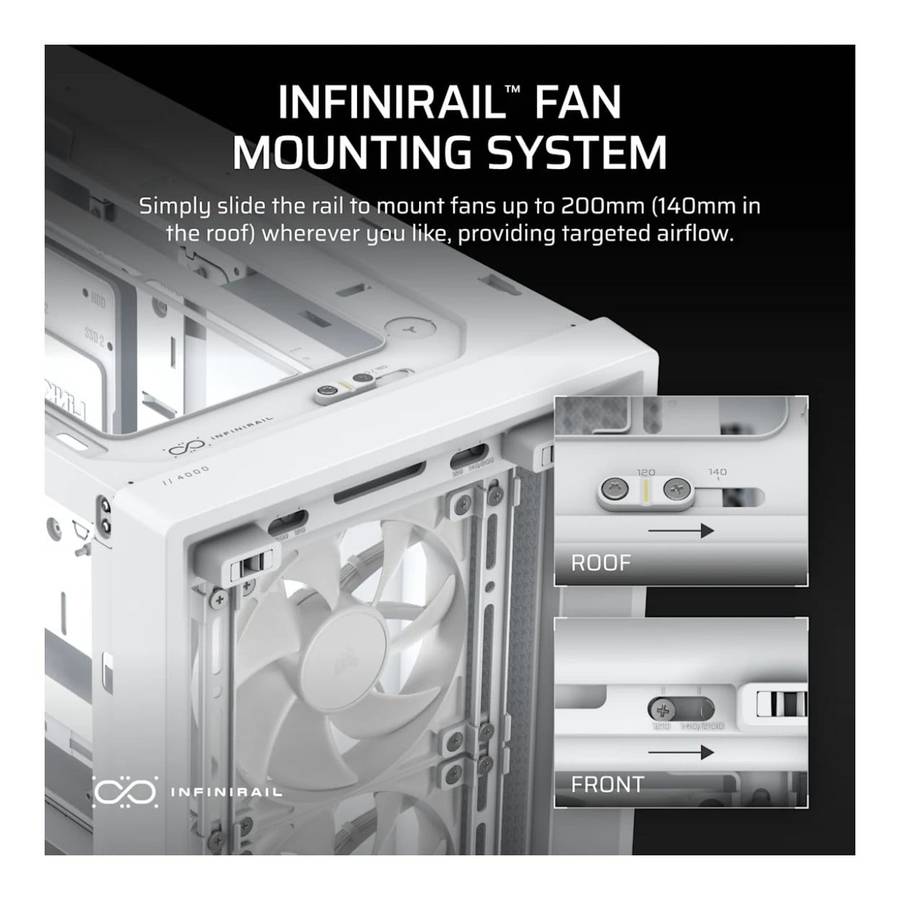 Corsair FRAME 4000X RS Mid-Tower PC Case White