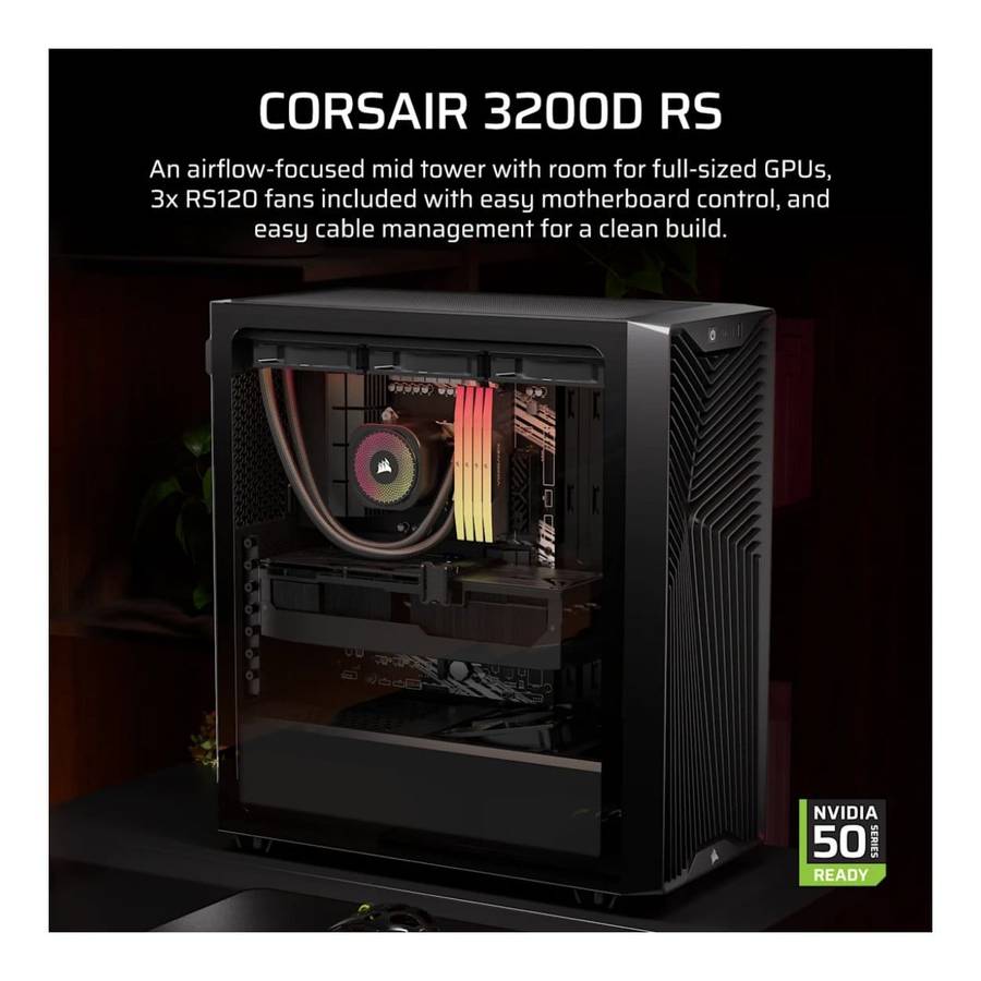 Corsair 3200D RS Mid-Tower PC Case Black