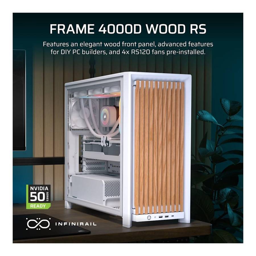 Corsair FRAME 4000D RS WOOD Modular Mid-Tower PC Case Oak