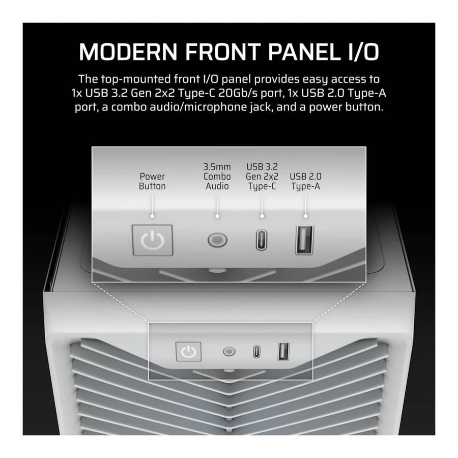 Corsair 3200D RS ARGB Mid-Tower PC Case White