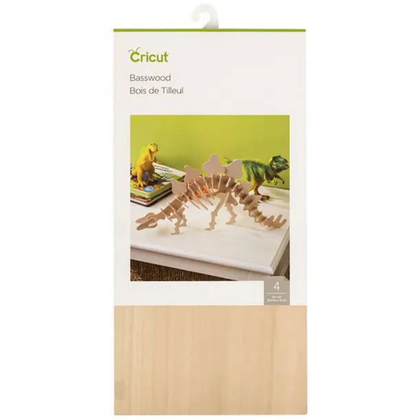 2006255: Cricut Basswood 4 sheets 12'' x 6'' (30.5 cm x 15 cm)