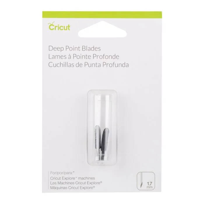 2003535 - Cricut Explore + Maker Deep-Point Replacement Blades 2-Pack.