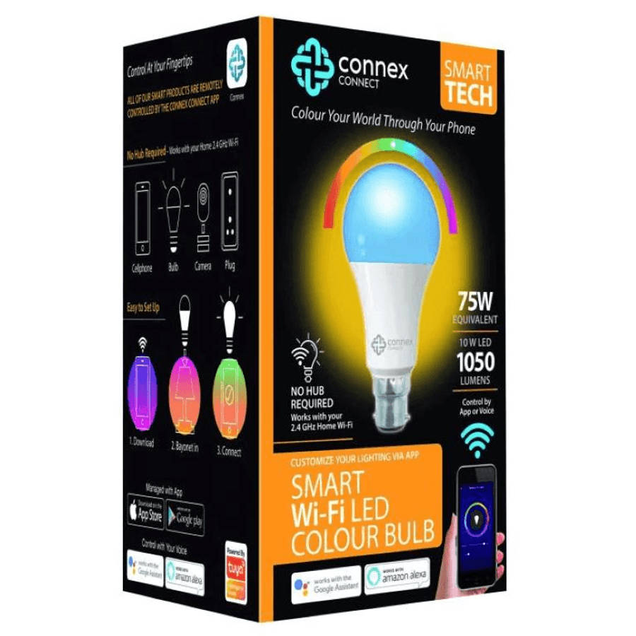 Connex Smart WiFi 10W LED RGB B22 Bayonet Bulb White