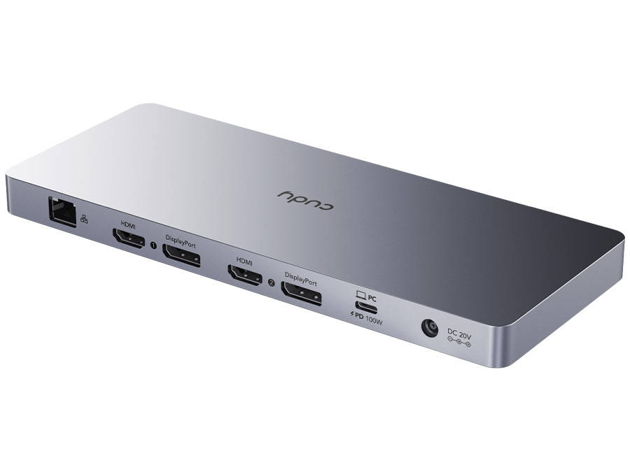 Cudy Dual 4K 10Gbps USB-A & USB-C Gigabit Ethernet Docking Station