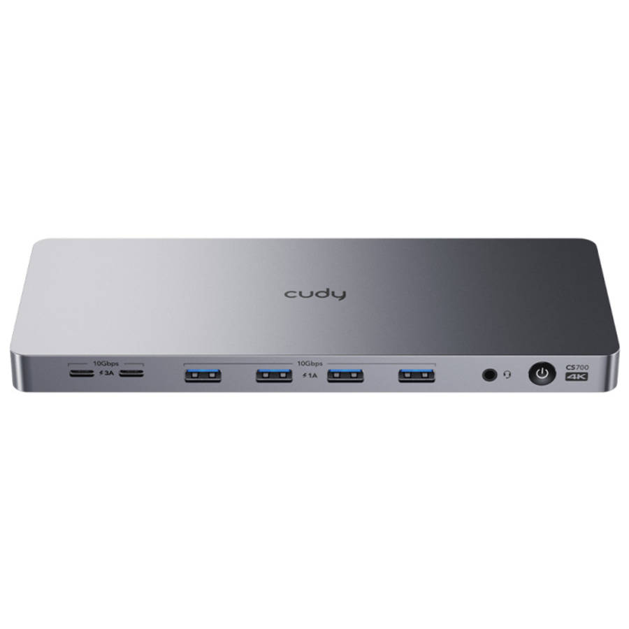 Cudy Dual 4K 10Gbps USB-A & USB-C Gigabit Ethernet Docking Station