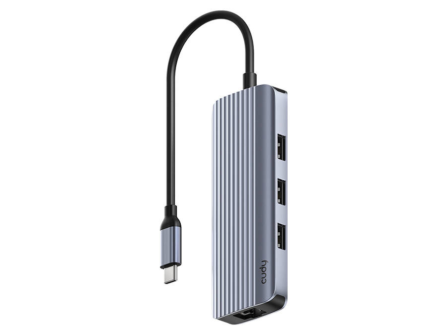 Cudy 6-in-1 4K 60Hz HDMI USB-A and USB-C Gigabit Ethernet Hub