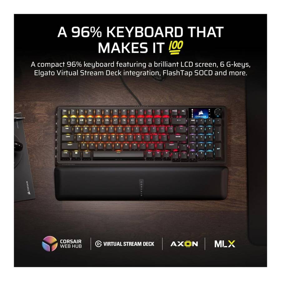 Corsair VANGUARD 96 Wired Gaming Keyboard Black