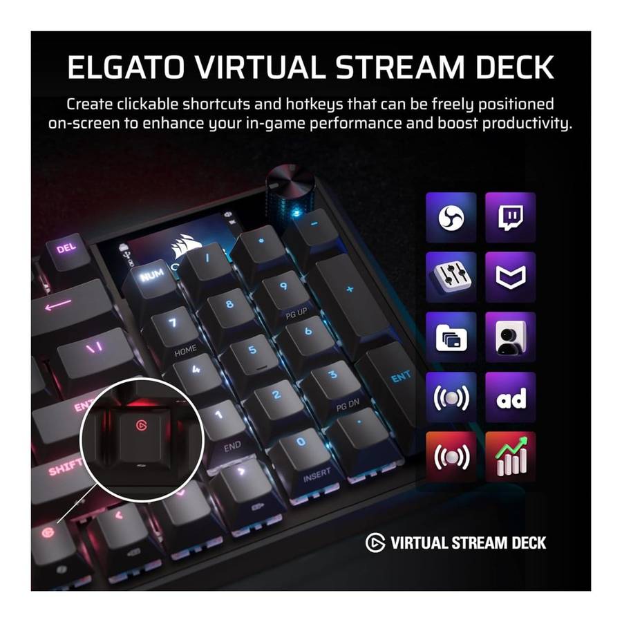 Corsair VANGUARD 96 Wired Gaming Keyboard Black