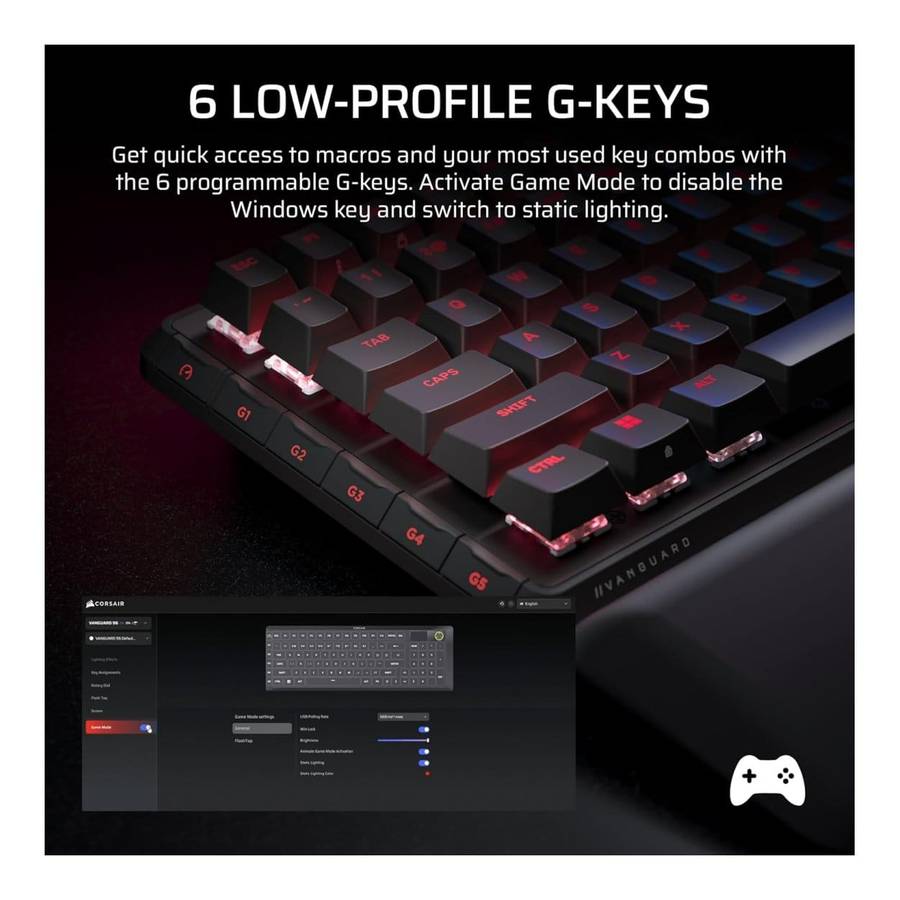 Corsair VANGUARD 96 Wired Gaming Keyboard Black
