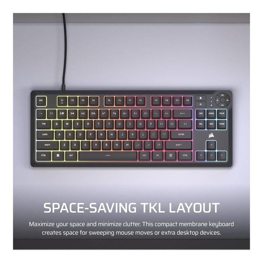 Corsair K55 CORE TKL RGB Wired Gaming Keyboard