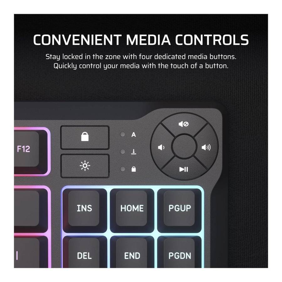 Corsair K55 CORE TKL RGB Wired Gaming Keyboard