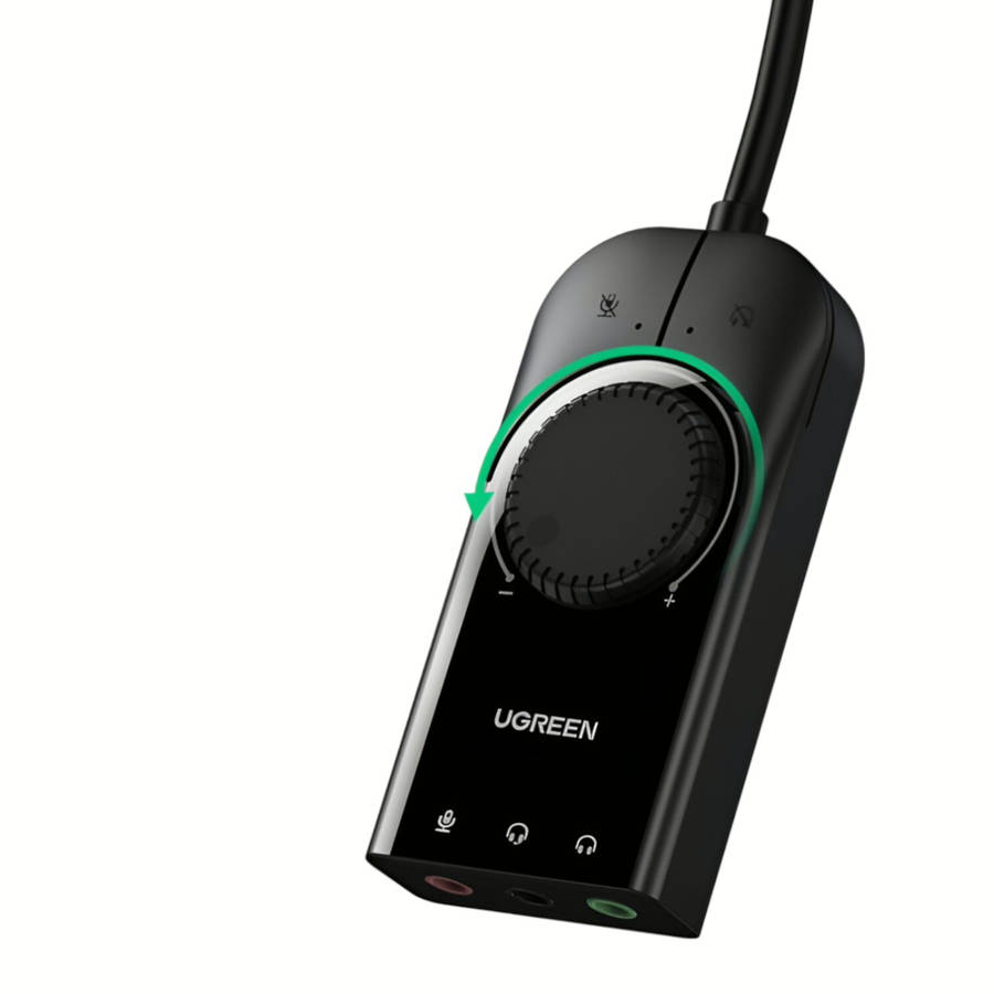 UGREEN CM129-40964 USB-A to 3.5mm External Stereo Sound Adapter - Black
