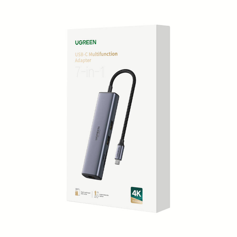 UGREEN Revodok 7-in-1 Type-C Hub - Silver