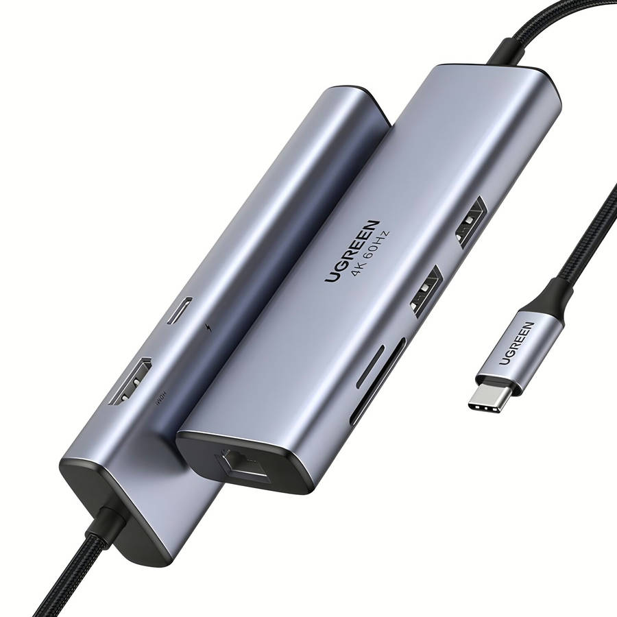 UGREEN Revodok 7-in-1 Type-C Hub - Silver