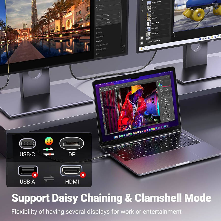 UGREEN USB Type-C to DisplayPort 1.4 Cable 1m