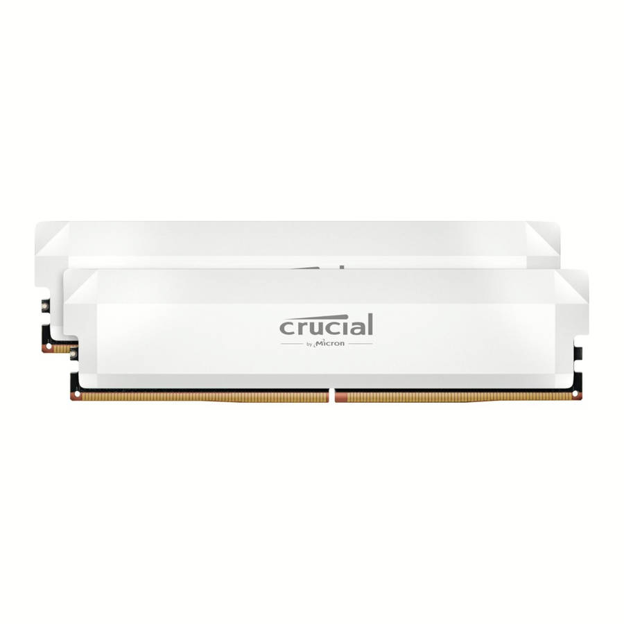 Crucial Pro DDR5 6000MHz 32GB Overclocking Memory Kit  White