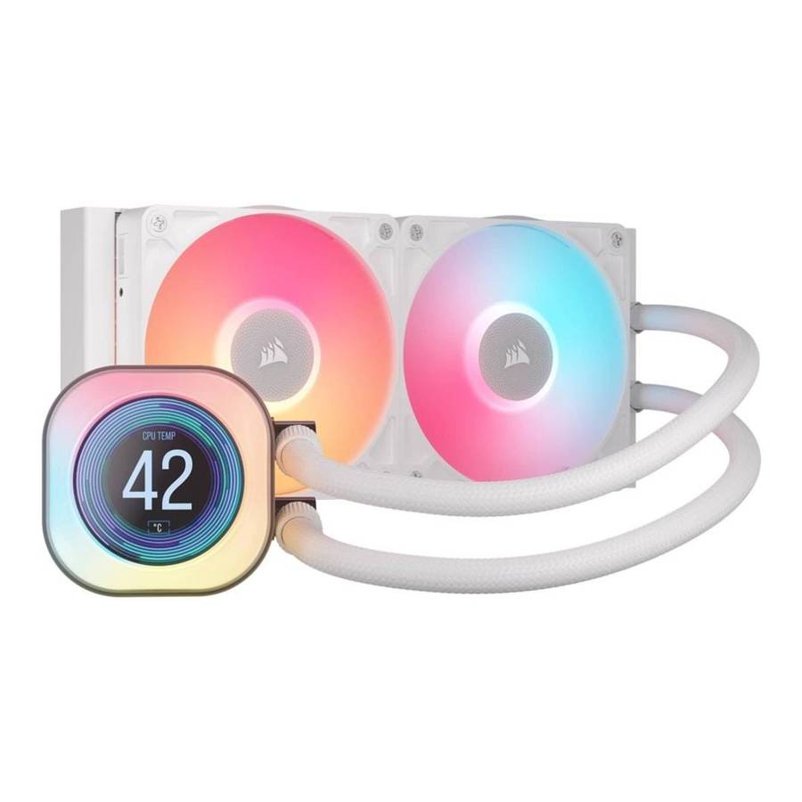 Corsair iCUE Link Titan 240 RX LCD 240mm Liquid CPU Cooler - White