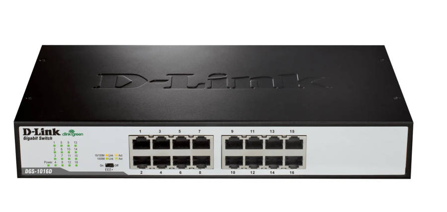 D-Link DGS-1016D 16-Port Gigabit Unmanaged Desktop Switch