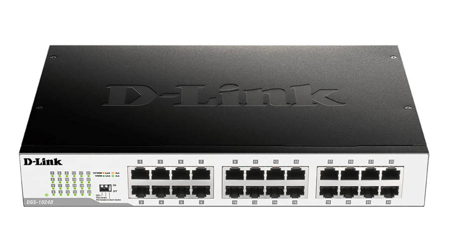 D-Link DGS-1024DE 24-Port Gigabit Unmanaged Desktop/Rackmount Switch