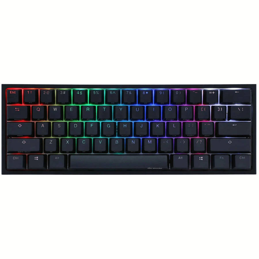 Ducky One 2 Pro Mini 60 Cherry MX Black Linear Mechanical Wired Gaming Keyboard - Black