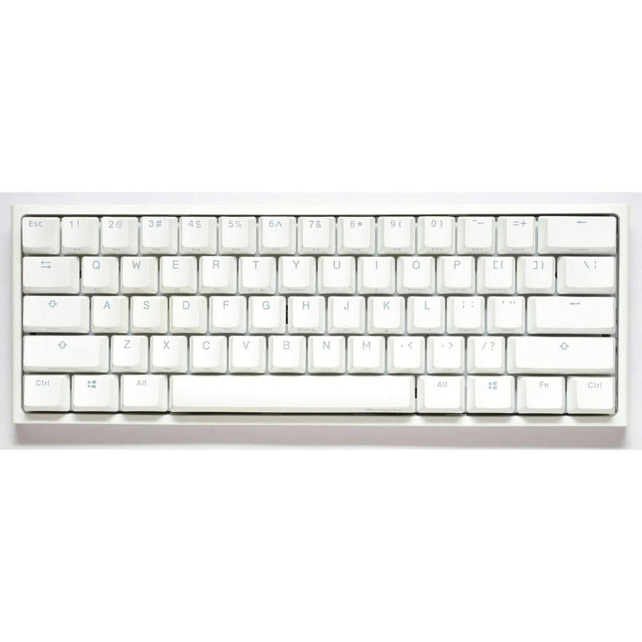 Ducky One 2 Pro Mini 60 Cherry MX Brown Tactile Mechanical Wired Gaming Keyboard - White