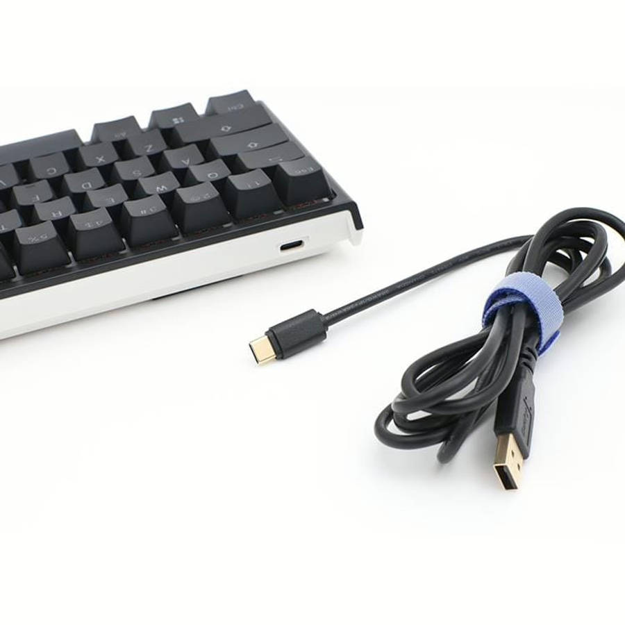 Ducky One 2 Pro Mini 60 Cherry MX Blue Clicky Mechanical Wired Gaming Keyboard - Black