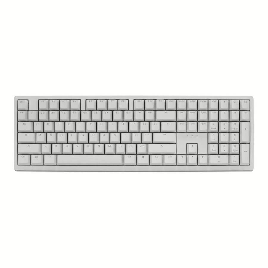 Ducky Zero 6108 Wireless RGB Gaming Keyboard White with Cherry MX2A Brown Tactile Switches