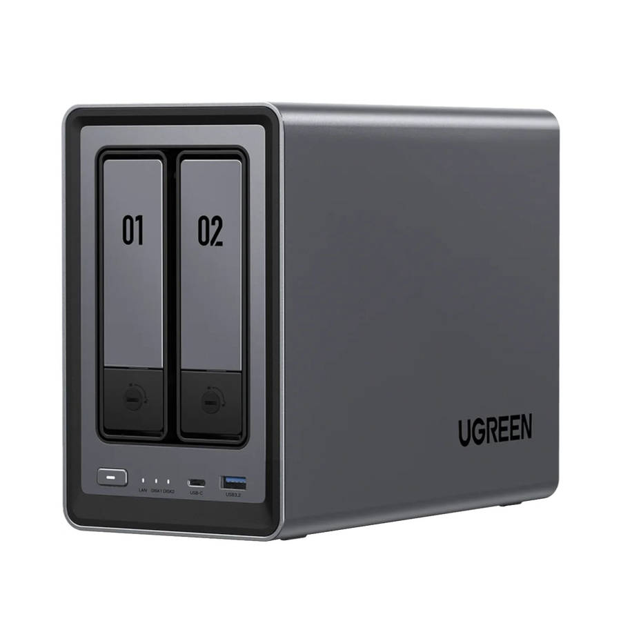 UGreen NASync DXP2800 2 Bay NAS with Seagate Ironwolf NAS 16TB SATA Hard Drive V2 Bundle (2x 8TB)