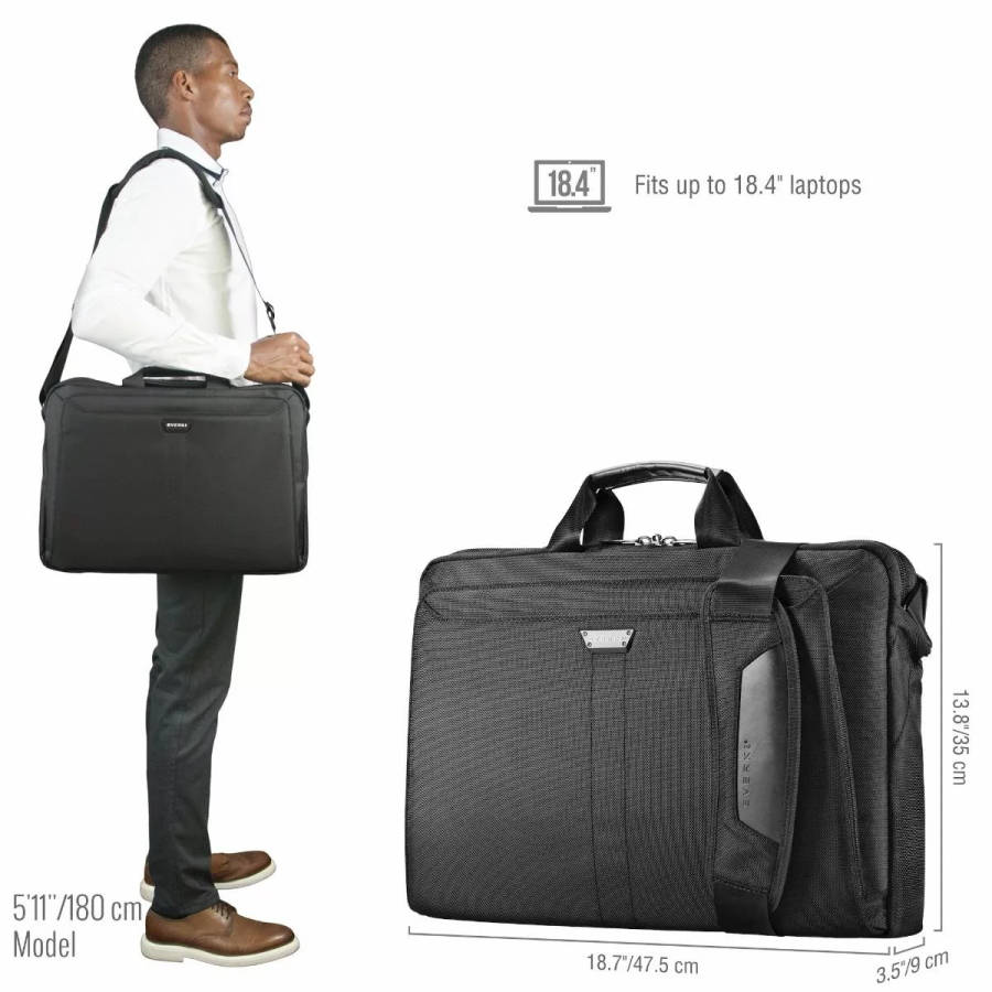 Everki EKB417BK18 LUNAR 18.4-inch Notebook Briefcase Black