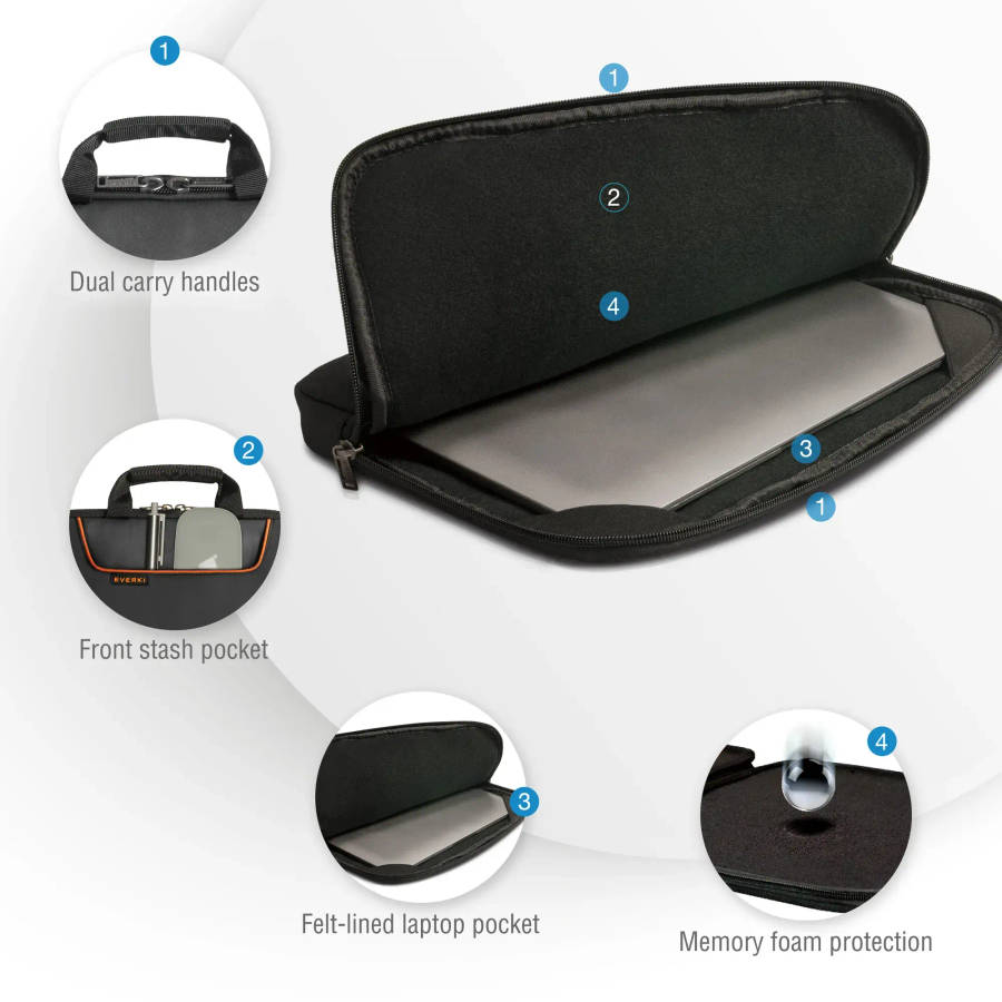 Everki EKF808S11B 11.6-inch Notebook Sleeve Case