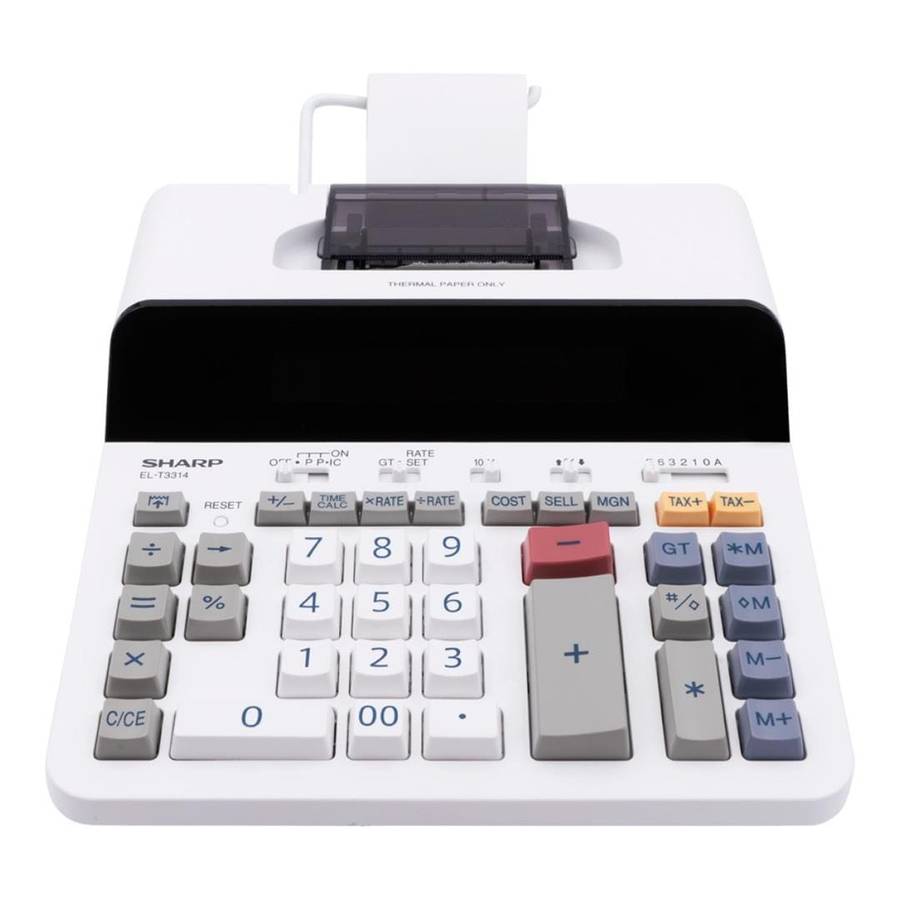 Sharp EL-T3314 Printing Calculator