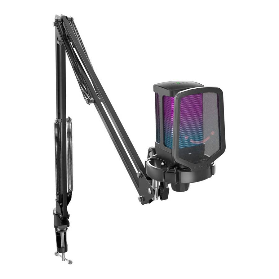 Fifine Q6T RGB Microphone with Pop Filter and Shock Mount Kit
