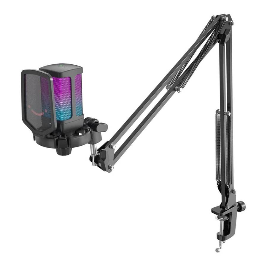 Fifine Q6T RGB Microphone with Pop Filter and Shock Mount Kit