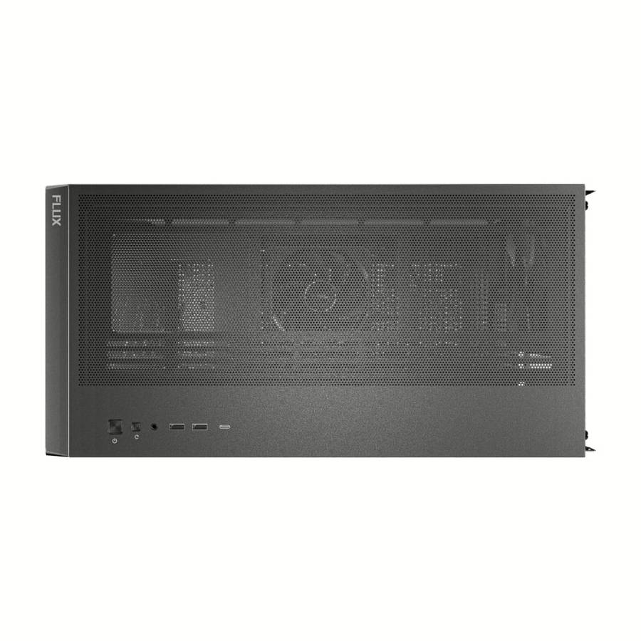 Antec FLUX ATX WOOD Mid Tower Gaming Chassis  Black