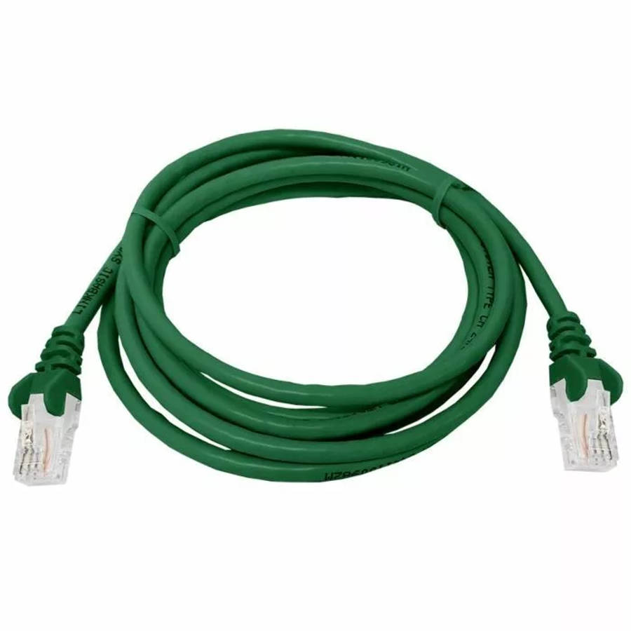 Linkbasic 2m Flylead Cat5e UTP Green
