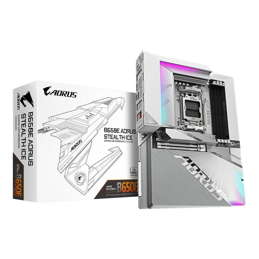 Gigabyte B650E AORUS STEALTH Wi-Fi 7 ICE AMD B650 Ryzen Socket AM5 ATX Motherboard